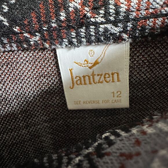 Vintage Jantzen Wool Pleated Plaid Midi Skirt Size 12 Preppy Academia Heritage - Picture 3 of 7